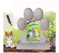 ZaiZaiSMao Pierres Tombales pour Chiens avec Souvenir en Poils De Chat, Pierre Commémorative pour Chien Exposition De Photos Cadeau pour Les Amoureux des Chiens