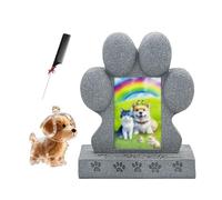 ZaiZaiSMao Pierres Tombales pour Chiens et Souvenir en Poils d'animaux, Pierres Tombales pour Chien Exposition De Photos Cadeau pour Les Amoureux des Chiens,Silver-B
