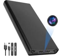 ZAIZAITY Caméra Intérieur/Extérieure-Caméra Portable HD 1080P sans WiFi Compatible avec 512GB-10000mAh Banque d'alimentation Multifonction Détection de Mouvement Fonction Vision Nocturne Capteur de