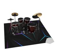 ZAJENKUB 180 x 150 cm Tapis pour Batterie et Percussions, Tapis de Batterie Electronique, Tapis Insonorisé pour Piano, Tapis Professionnel Rectangulaire de Jazz Tapis Batterie Acoustique Insonorisant