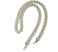 ZAJYZZF Accessoire de Sac d'été for Femme, pièces détachables, chaîne de Remplacement, Sangle de Luxe en résine Blanche et Beige, bandoulière en Acrylique for Femme(Trans Orange 120cm)