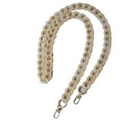 ZAJYZZF Accessoire de Sac d'été for Femme, pièces détachables, chaîne de Remplacement, Sangle de Luxe en résine Blanche et Beige, bandoulière en Acrylique for Femme(Orage 120cm)