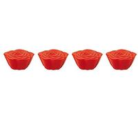 Zak Designs 0078-520 Jacks Rose Boite de 4 Dessous de Plats Modulables Rose Rouge