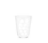 Zak Designs 1358-1221 Verres à Thé Dot Double paroi, Blanc, 9 x 9 x 11,5 cm