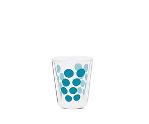 Zak Designs 1783-C420 Dot Verre à Café Double Paroi, Bleu, 8 x 8 x 9,5 cm
