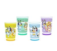 Zak Designs Bluey Lot de 4 gobelets gigognes comprenant des gobelets en plastique durable avec illustration variée, les verres amusants sont parfaits pour les enfants (411,1 g, sans BPA)