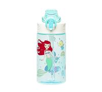 Zak Designs Disney Princess Sage Bouteille d'eau en plastique durable avec paille, poignée et couvercle à bec verseur escamotable pour l'école ou les voyages, 473,6 g (Ariel et Jasmin)
