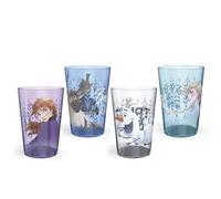 Zak Designs - Lot de 4 gobelets gigognes de 430 ml avec des gobelets en plastique durable, parfaits pour les enfants - La Reine des Neiges 2 - Anna, Elsa et Olaf