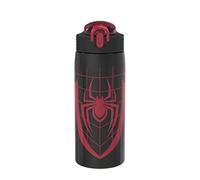 Zak Designs Marvel Spider-Man Bouteille d'eau pour voyage et à la maison, isolation sous vide en acier inoxydable avec couvercle à bec verrouillable, boucle de transport intégrée, design anti-fuite