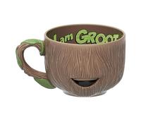 Zak Designs Marvel Tasse à café en céramique sculptée Les Gardiens de la Galaxie pour boissons chaudes, souvenir de collection avec personnage 3D unique (470,8 g, groot)