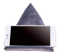 ZAK168 Téléphone Coussin, Mini Pouf Téléphone & Tablette Support, Doux Coussin Lazy Support pour Tablette, Smartphones, Liseuse, N'Importe Quel Angle de Vue , Idéal pour Maison ou Voyage (S, Gris)