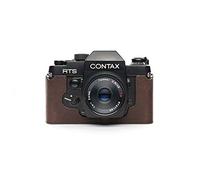 Zakao Demi-étui en cuir véritable fait main pour Contax RTS/RTS II RTS2 avec dragonne Café