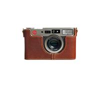 Zakao Demi-étui en cuir véritable fait main pour Leica CM Zoom avec dragonne Marron