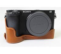 Zakao - Demi-étui ouv en similicuir pour appareil photo Sony A6500, avec dragonne