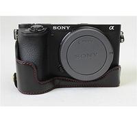 Zakao - Demi-étui ouv en similicuir pour appareil photo Sony A6500, avec dragonne