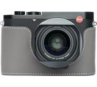 Zakao Étui en cuir véritable fait main pour appareil photo Leica Q3 Version ouverture par le bas avec dragonne, gris, Trousse de beauté