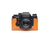 Zakao Étui pour Contax RTS II, Zakao en cuir véritable fait main pour Contax RTS/RTS II RTS2 avec dragonne Jaune