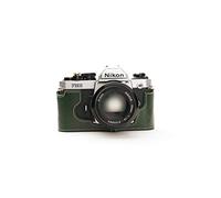 Zakao Étui pour Nikon FM2 en cuir véritable fait à la main avec dragonne Vert