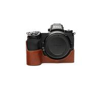 Zakao Étui Z7 fait à la main en cuir véritable pour appareil photo Nikon Z7 Version ouverture par le bas avec dragonne (laiton)