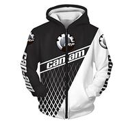 ZAKAY Manteau à Capuche pour Homme 3D Can-am Imprimé Nouveauté Zip Hoodies Unisexe Pull Sweat Survêtement Veste (Style-2,M)