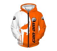 ZAKAY Manteau à Capuche pour Homme 3D Can-am Imprimé Nouveauté Zip Hoodies Unisexe Pull Sweat Survêtement Veste (Style-1,L)