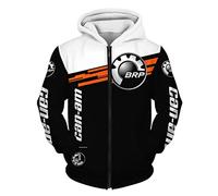 ZAKAY Manteau à Capuche pour Homme 3D Can-am Imprimé Nouveauté Zip Hoodies Unisexe Pull Sweat Survêtement Veste (Style-3,4XL)