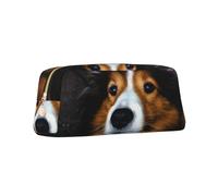ZaKhs Trousse à crayons de grande capacité avec imprimé chien de berger Shetland - Trousse portable pour homme et femme, doré, Taille unique, Organiseur de sac
