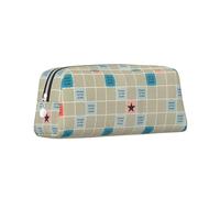 ZaKhs Trousse à crayons de grande capacité avec motif tableau de Scrabble - Portable - Pour homme et femme, Argenté., Taille unique, Organiseur de sac