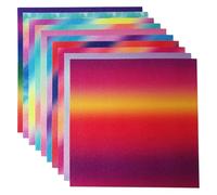 ZAKHSE Lot de 20 feuilles de papier de bricolage multicolores, pailletées, 30,5 x 30,5 cm, papier pailleté, couleur arc-en-ciel, papier décoratif pour bricolage, fabrication de cartes, travaux