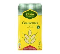 ZAKIA - Couscous Qualité Supérieure Moyen - Grain Moyen · 100% Blé Dur · Qualité Supérieure · Texture Légère · Se Roule Parfaitement - le paquet de 1 kg - Le Lot De 4