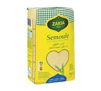 ZAKIA - Semoule fine | Savoureuse texture onctueuse | Idéale pour vos plats traditionnels | le paquet de 1kg | LOT DE 4