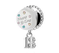 ZakiaHo Breloque gâteau d'anniversaire 18 ans pour bracelets Pandora, Cuivre, Pas de gemme