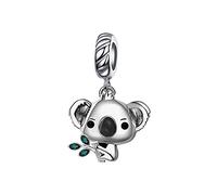 ZakiaHo Charmes en forme d'ours koala mignon pour bracelets pour femmes, cadeaux d'anniversaire compatibles avec les bracelets Pandora, Cuivre, Pas de gemme