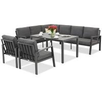 Zakintos Comida 7 anthracite Garden Point salon d'angle