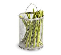 ZAKMIR Panier à Frites 3.5l/118.3oz Panier en Fil d'acier Inoxydable Pot à Asperges Panier Intérieur Asperges Passoire à Pâtes Panier à Frites 5.7x7.4 ustensiles de Cuisine