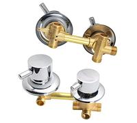 ZAKSEM Mitigeur Cabine De Douche,2/3/4/5 Voies Sortie D'eau Filetage/intubation,Entraxe 10Cm/12,5Cm Mitigeur Laiton Salle De Bain Poli Douche Robinet Cabine (Screw 3 way 10cm)