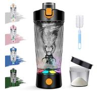 ZAKVOP Shaker electrique 650ml shaker electrique proteine avec compartiment à poudre, shaker electrique usb pour poudre de potéine, shaker proteine sans BPA (Noir)