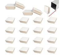 Zaky 15 pièces Bouchon pour Tuyau carré 40 x 40 mm Lamellaires pour Tubes Carrés pour Pieds de Meuble Trampoline (Blanc)