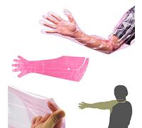 Zaky 37 Pouces Gants jetables en vétérinaire Film Plastique Souple Gant à Bras Long 10 pièces