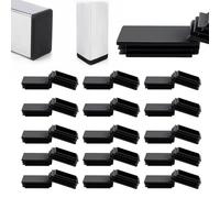 Zaky Lot de 20 bouchons à lamelles pour tubes rectangulaires - 60 x 15 mm - Pour cache tubes en acier inoxydable - Noir