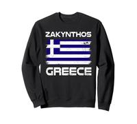 Zakynthos Drapeau Grèce Design Drapeau Grec Fierté Sweatshirt