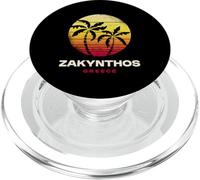 Zakynthos Grèce Rétro Coucher de Soleil Palmiers PopSockets PopGrip pour MagSafe