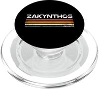 Zakynthos Grèce Vintage Rétro Voyage Rayures PopSockets PopGrip pour MagSafe
