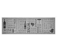 Zala Living Cook & Clean - Tapis de Sol antidérapant - Tissu Plat - Tapis de Cuisine - Lavable - pour Couloir, Cuisine, Salon - Gris, 45 x 140 cm
