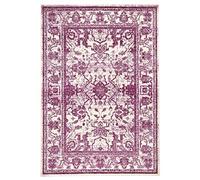 Zala Living Glorious Design Oriental Dense tissé Vintage à Poils Courts-Tapis, Salle à Manger, Salon, Chambre à Coucher-Violet crème, 160 x 230 cm, Polypropylène (PP), 160x230cm