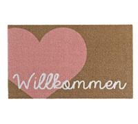 Zala Living Paillasson décoratif, pour l'intérieur et l'extérieur, 50 x 70 cm, Lavable et résistant aux intempéries, antidérapant, pour l'entrée et l'extérieur, Rose Marron