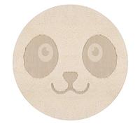 Zala Living Tapis Rond pour Enfant Motif Panda, Crème/Beige, Ø 120 cm
