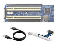 zalati Adaptateur PCI-E vers Pci Riser Card vers USB 3 Hub pour ordinateur portable de bureau générique 2 ports