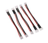 zalati Câble d'équilibre de Batterie 5pcs Fil d'extension de Chargeur d'équilibre de Puissance avec Prise mâle et Femelle pour Batterie RC 2S LiPo - 10cm / 3,9 Pouces