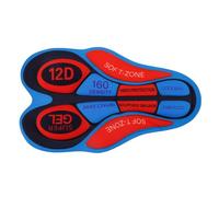 zalati Coussin De Gel Pour Cuissard De Cyclisme, Coussin De Siège Souple, Coussin En Silicone, Accessoires Antichoc, Cuissard De Cyclisme, Base D'équitation, Rouge Et Bleu